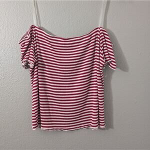 Charlotte Russe Striped off the shoulder top
